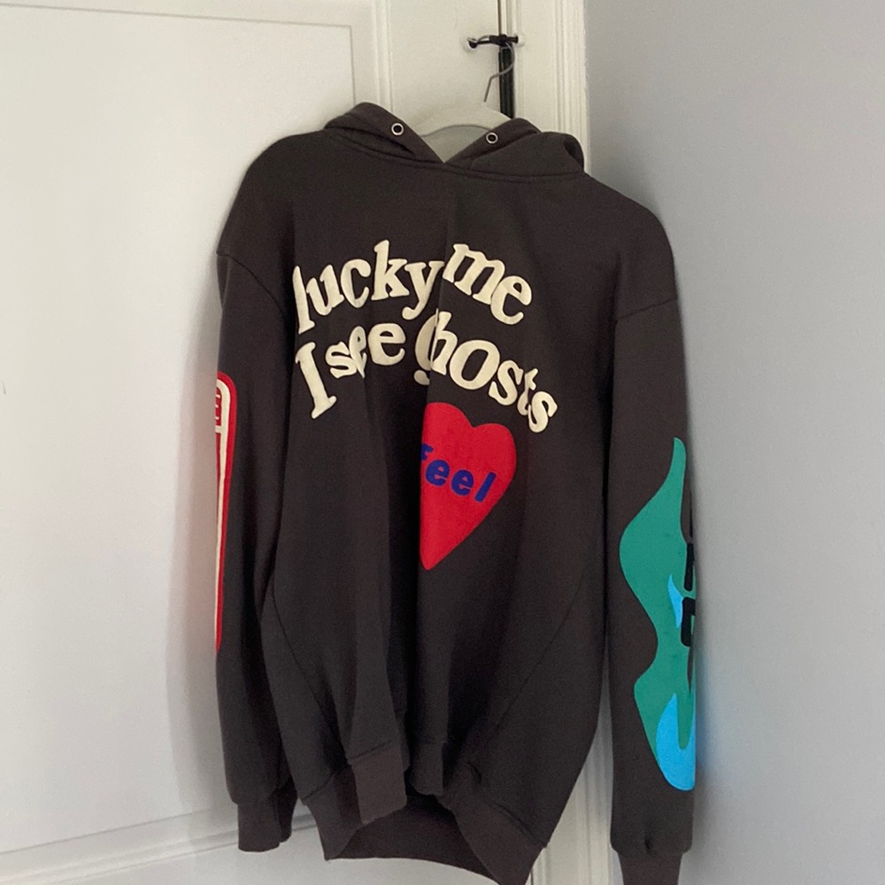 Kanye West sweatshirt.